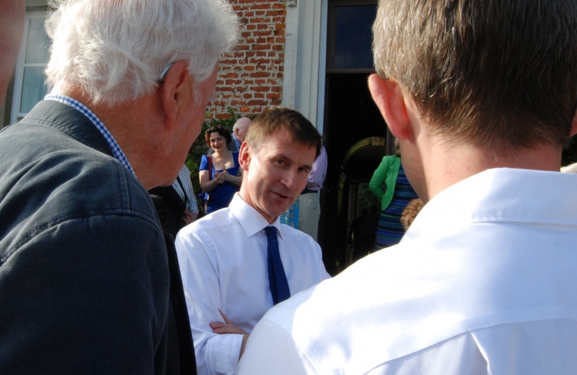 Jeremy Hunt in conversation with members