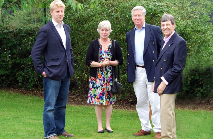 Jo Johnson MP, Mrs Wendy Fallon, Michael Fallon MP and Cllr Richard Parry