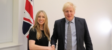 Laura Trott MP with the Prime Minister Boris Johnson